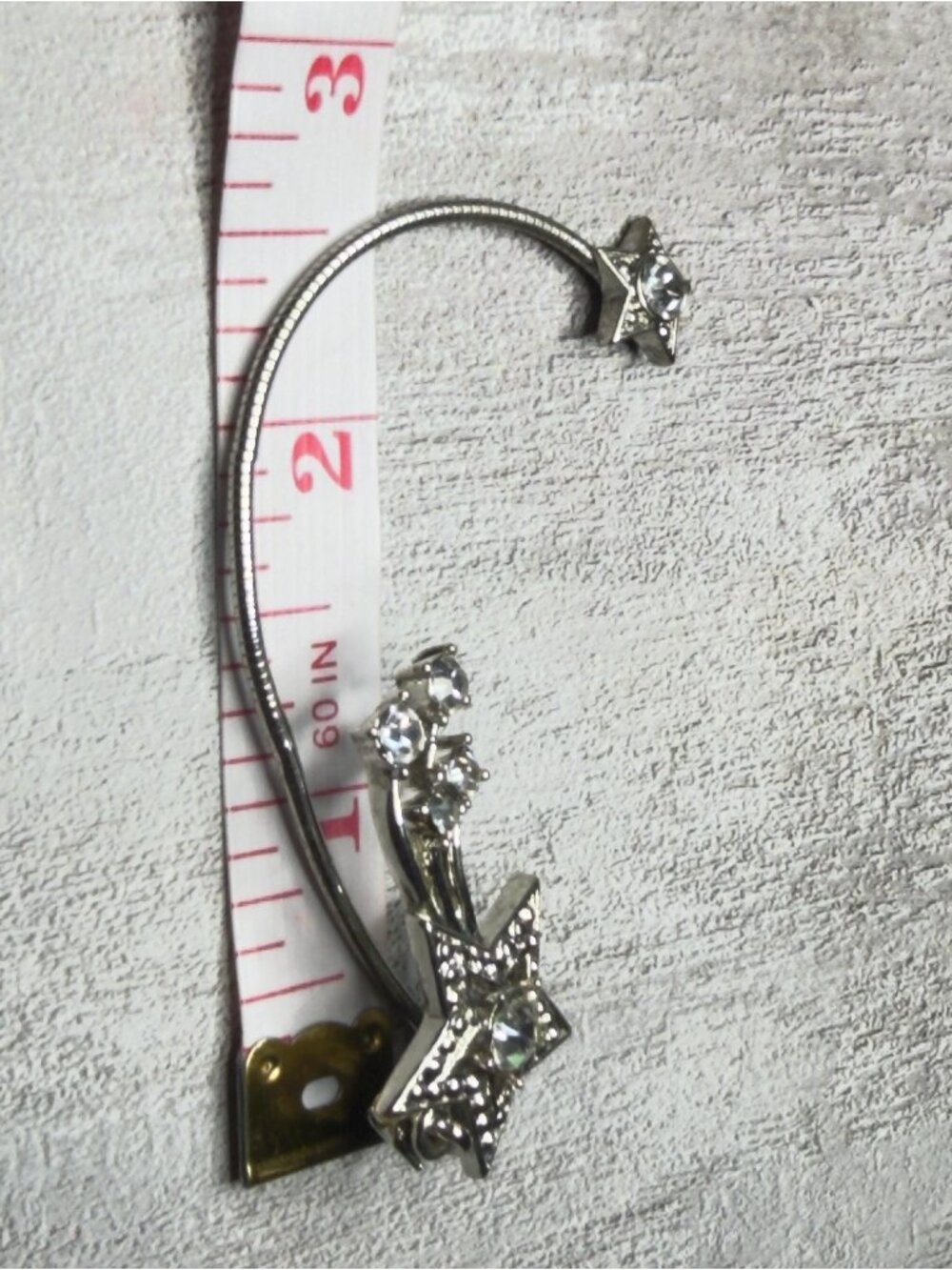 2002 Avon Sparkling Wrap Around Shooting Star Earrings Rhinestone Ear Cuff NOS - Picture 14 of 14